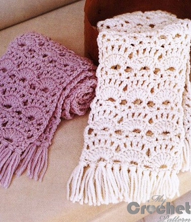 crochet lace scarf