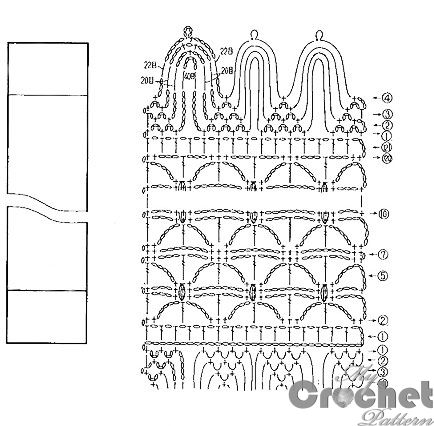 crochet scarf of spiders pattern