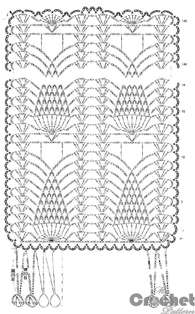 crochet scarf with pineapples pattern crochet scarf with pineapples pattern