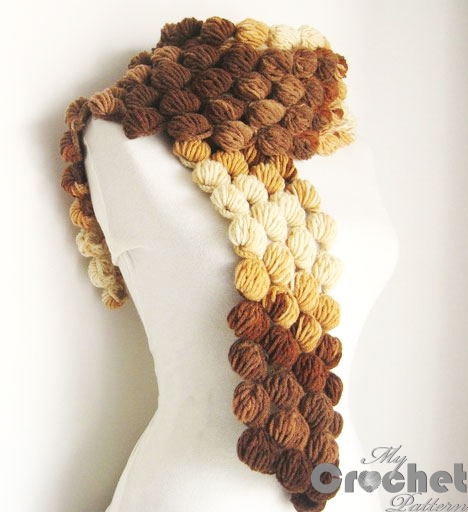 crocheted scarf of lush bars crocheted scarf of lush bars