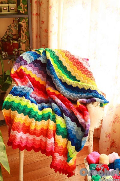 Crochet colorful blanket Rainbow photo Crochet colorful blanket Rainbow photo