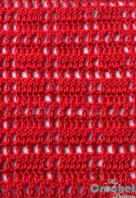 Squares filet crochet pattern - photo preview