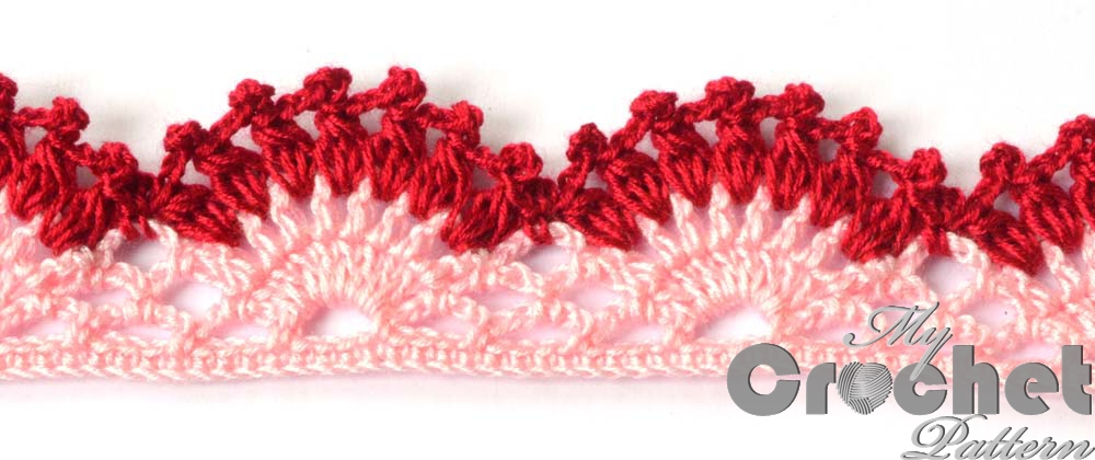 Lace crochet edging pattern 1