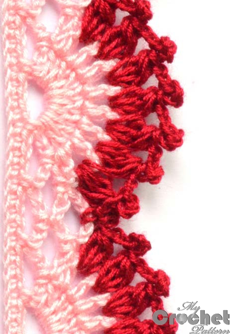 Vertical lace crochet edging pattern photo preview