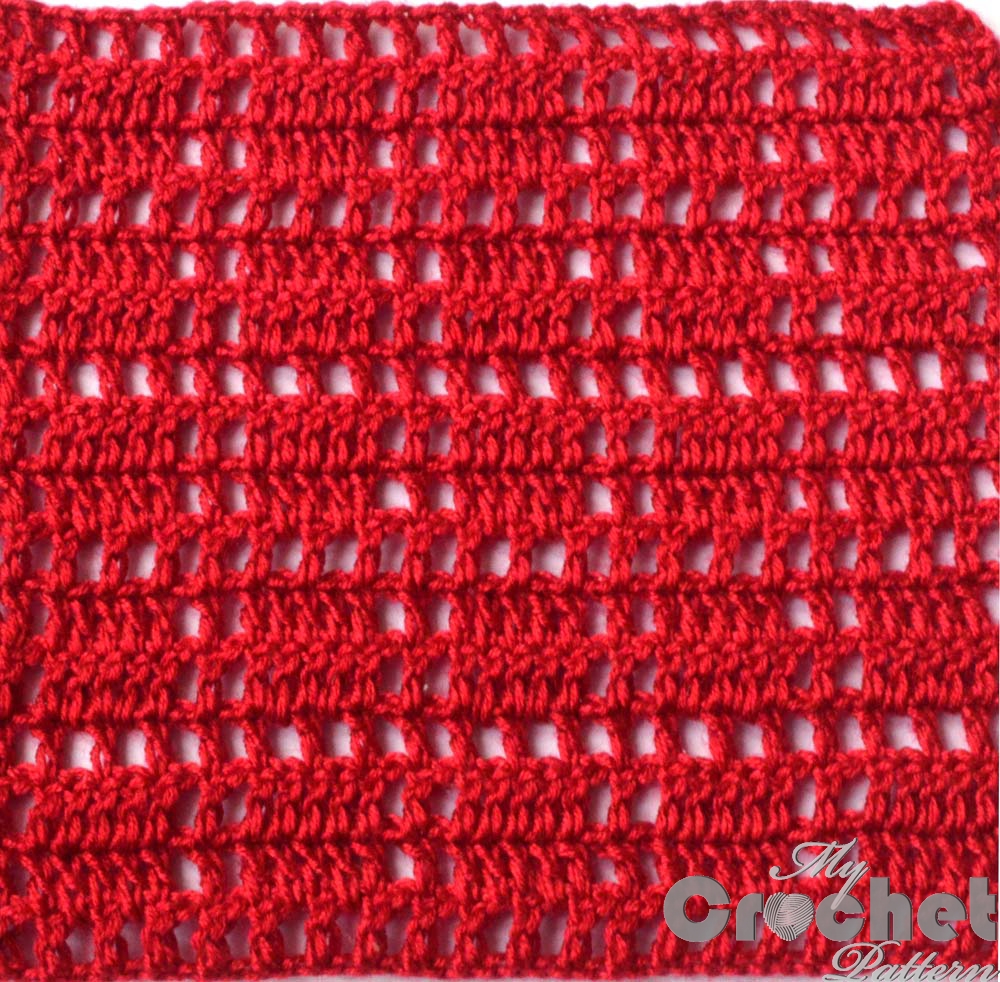 Squares - Crochet filet pattern