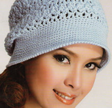 blue crochet hat preview