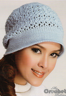 blue crochet hat preview