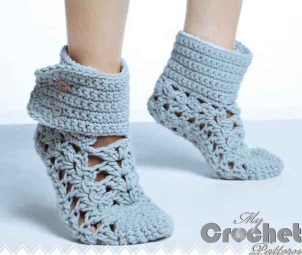 crocheted blue lace socks with buttons photo crocheted blue lace socks with buttons photo