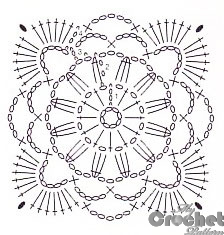 flower pattern for crochet purse with delicate motifs - stitch pattern