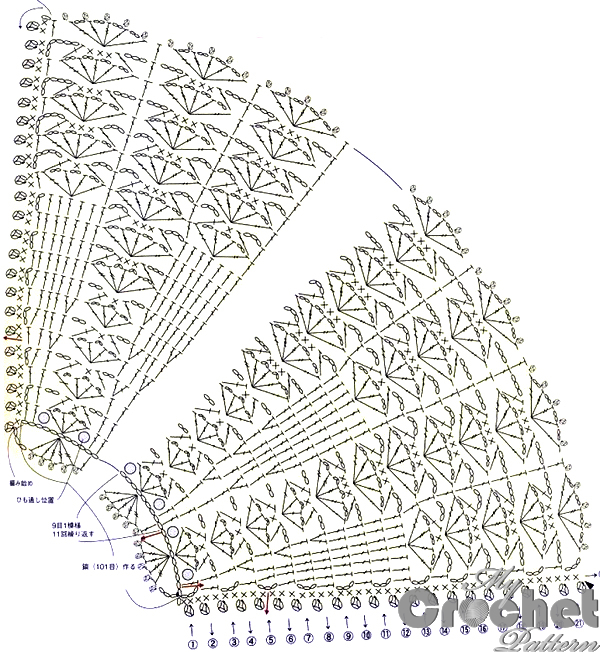 stitch scheme for blue baby poncho