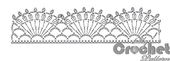 lace crochet edging pattern - stitch scheme