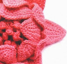 Beautiful red crochet peony flower preview