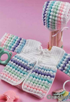 Colored crochet blouse pattern preview