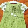 Green baby dress with floral sleeves preview