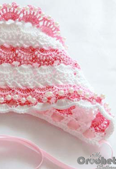 Lace crochet bonnet pattern for newborns preview Lace crochet bonnet pattern for newborns preview