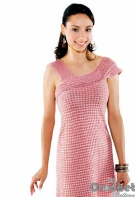 crochet pink dress photo