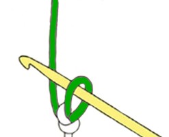 how to do a chain stitch - step 1