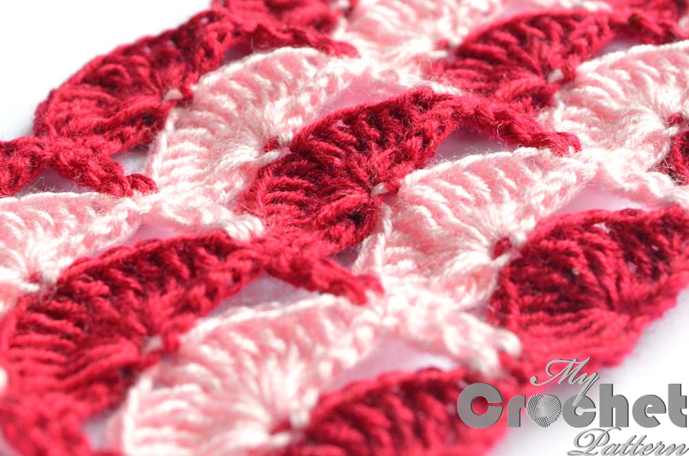 multicolor crochet shell pattern photo