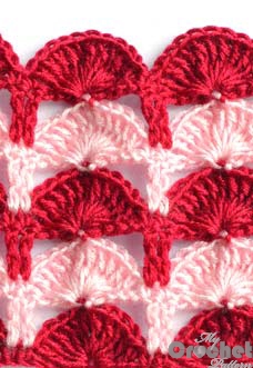 multicolor crochet shell pattern photo
