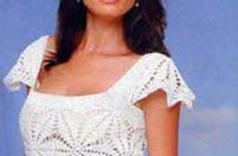 white crochet sundress with motif photo