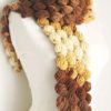 Crocheted scarf of lush popcorn photo