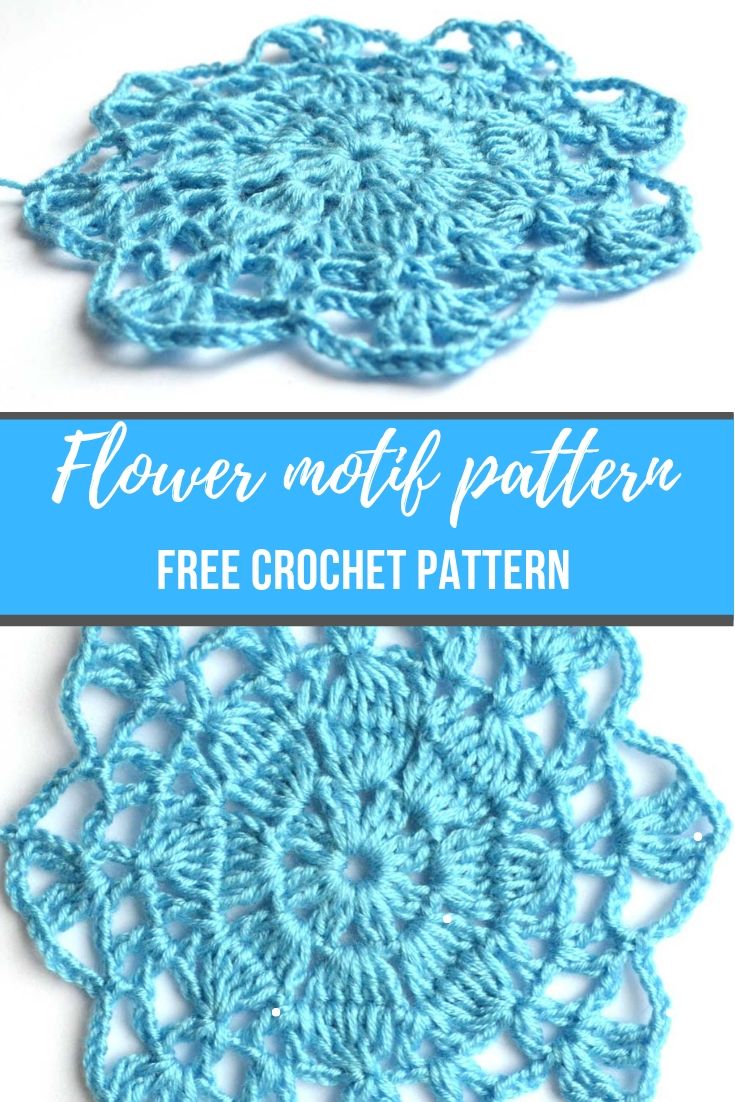 Flower motif free crochet pattern Flower motif free crochet pattern