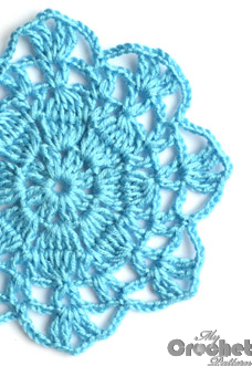 blue big flower motif blue big flower motif