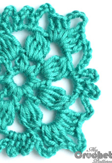 blue square flower motif blue square flower motif