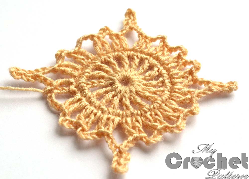 brown sunflower crochet motif photo3