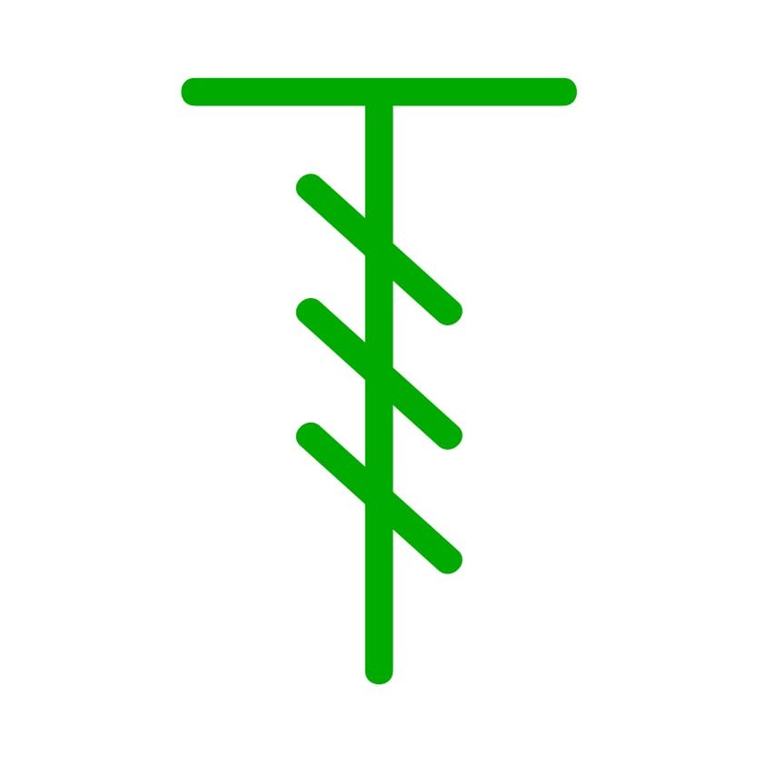 double treble crochet - dtrc - stitch symbol