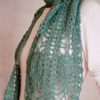 green crochet scarf with pineapples photo