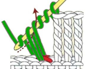 how to do a double treble crochet - step 3