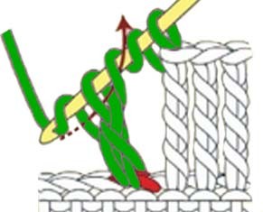 how to do a double treble crochet - step 4
