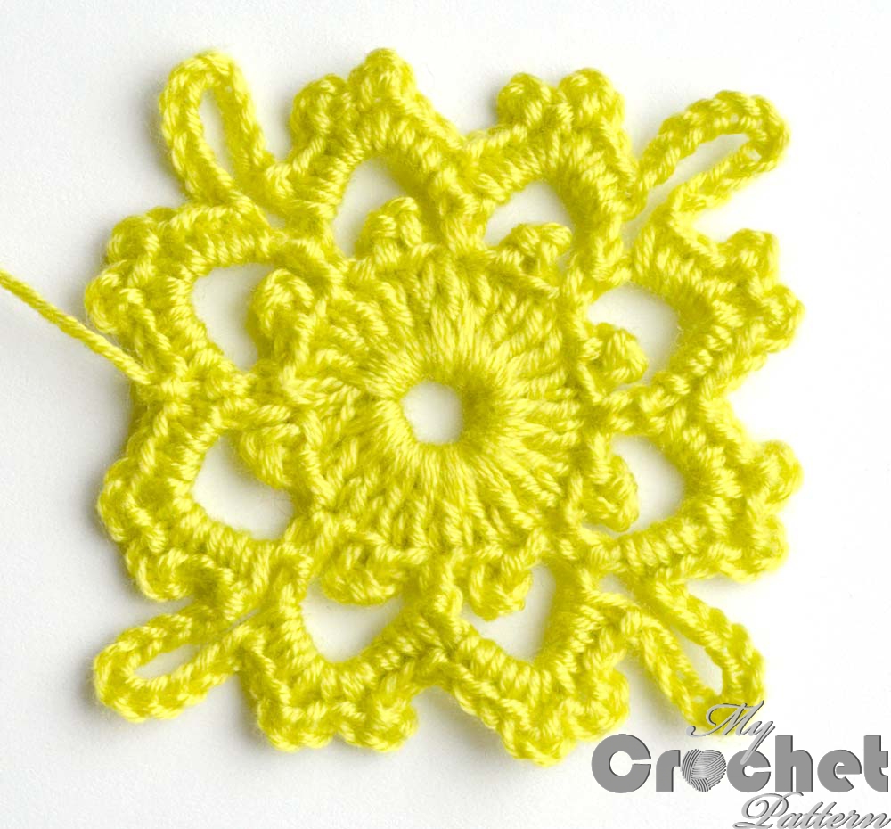 lemon square flower motif - big photo