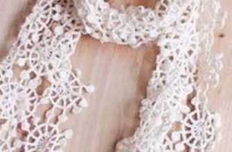 light white scarf with delicate flowers photo