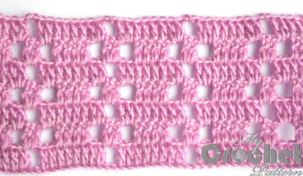 purple filet pattern with squares big photo