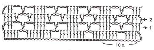 purple filet pattern with squares - stitch pattern