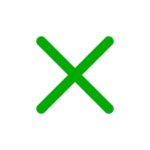 single crochet - sc - stitch symbol