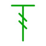 treble crochet - trc - stitch symbol