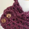 warm crochet snood with a simple pattern photo