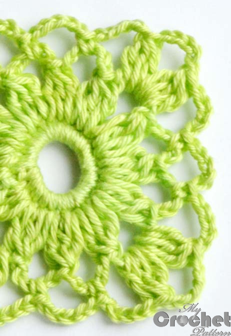 light green flower motif