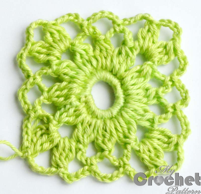 light green flower motif