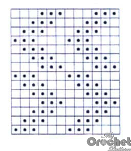 light blue filet crochet - stitch pattern