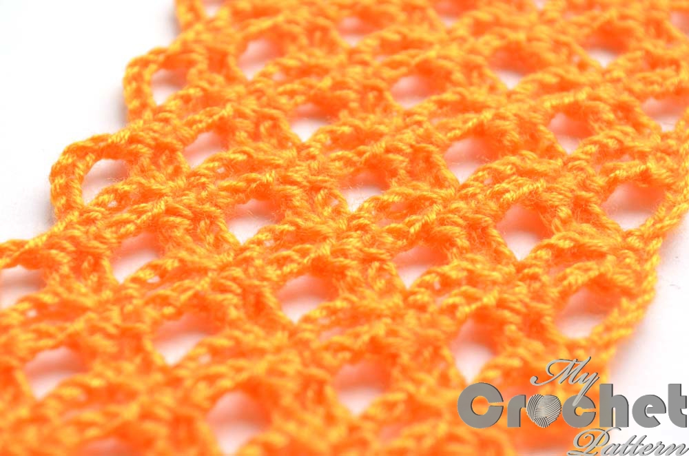 orange lace 3d network pattern - close photo2