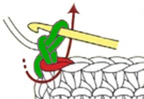 crab stitch - step 1
