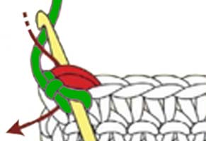 crab stitch - step 2