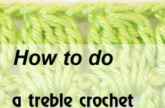 5 treble crochet cluster on a chain - preview