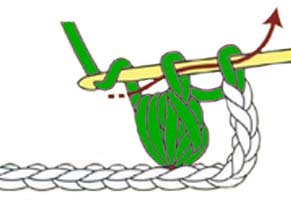 arranged puff in one stitch - step 2 arranged puff in one stitch - step 2