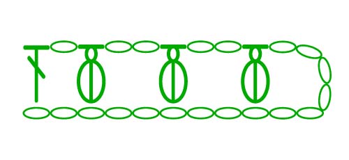 arranged puff in one stitch - stitches scheme arranged puff in one stitch - stitches scheme