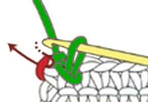 reverse single crochet stitch - step 2 reverse single crochet stitch - step 2